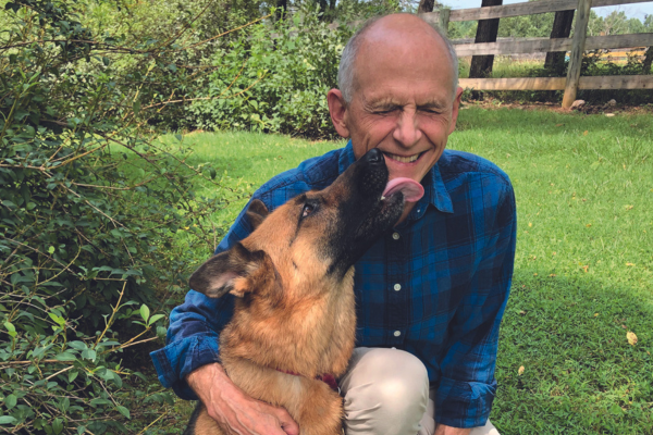 Judge David Tatel and his dog Vixen